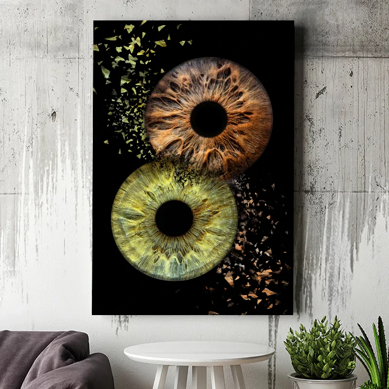 Vivid iris photography metal print wall art